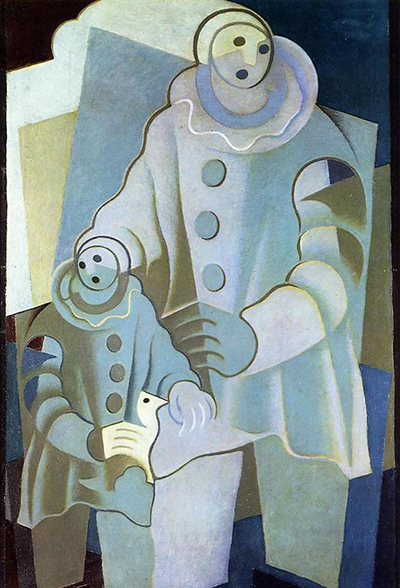 Two Pierrots Juan Gris